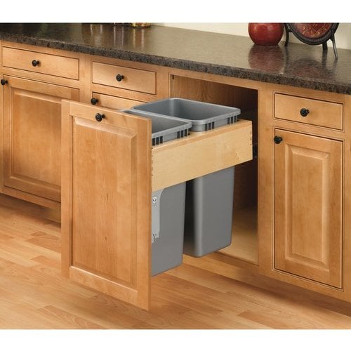 17'' Width Pull Out Drawer Garbage Drawer Roll Out Tray Wood Pull Out  Drawer Box Kitchen Cabinet Organizer Cabinet Slide Out Shelv Pull-Out Shelf  Pull