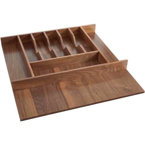 Rev-A-Shelf 4WCT-WN-3SH, Walnut Wood Cutlery Tray Insert, 2-3/8