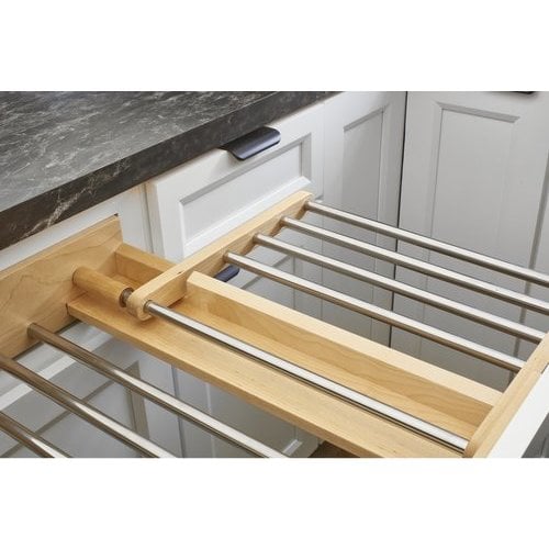 21 Wood Drying Rack Frame Only Maple Rev-A-Shelf 4WDR-24H-1 by WoodworkerExpress.com