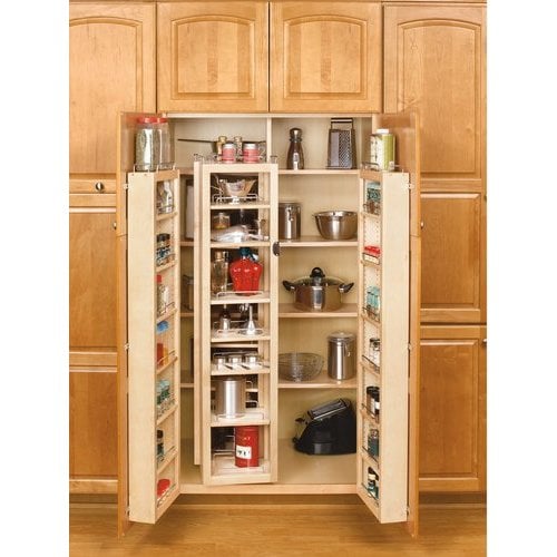 7.5 in. W x 21 in. D Wood Pull Out Organizer Rack for Narrow Cabinet