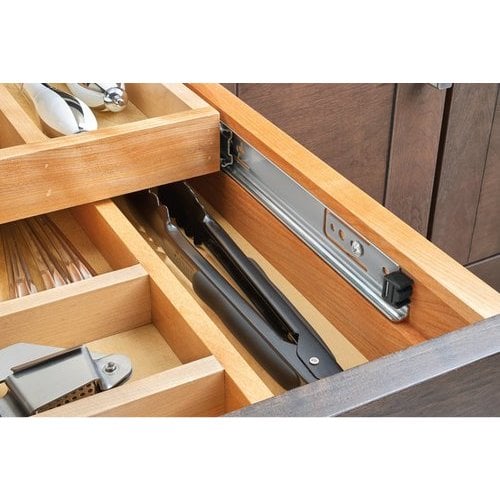 Rev-A-Shelf - 4WTCD-15SC-1 - Small Double Tiered Cutlery Drawer with  Soft-Close Slides,Natural