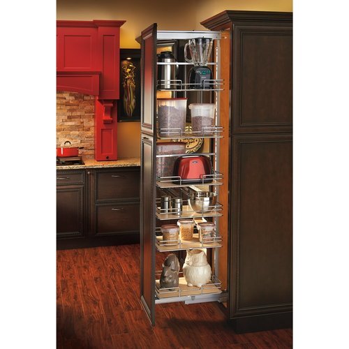 Rev-A-Shelf Tall Wood Pull Out Storage Pantry 12 x 66 x 11 Natural Maple