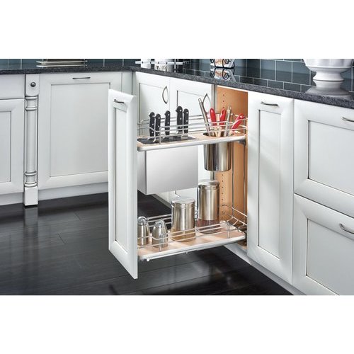 Pull Out Spice Rack Organizer for Cabinet, Heavy Duty-5 Year Limited  Warranty, Chrome 8-3/
