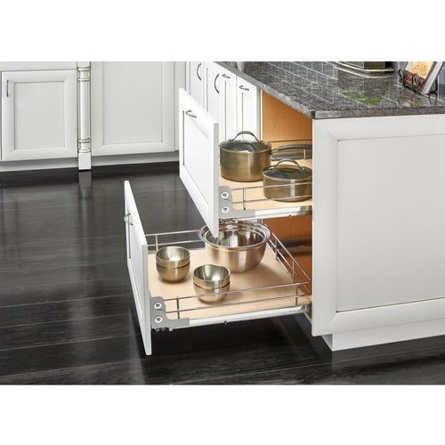 Rev-A-Shelf ''Premiere Blind Corner Kitchen Cabinet System with Maple  Shelves with Free Shipping