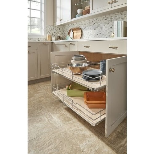 Rev-A-Shelf 5330-33BCSC 5330 Series Pull Out Base Organizer with One Shelf, Maple