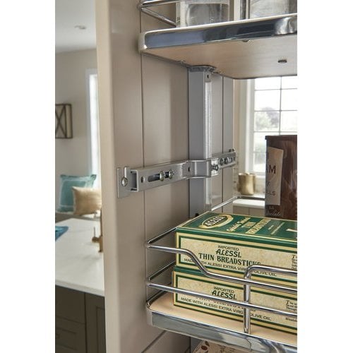 Rev-A-Shelf 13-3/8 Inch Width Base Cabinet Pullout with Adjustable Shelves  for 18 Inch Cabinet, Natural, Min. Cabinet Opening: 14-1/4 W x 22-1/2 D x  21-3/4 H Inch 4WDB4-PIL-18SC-1