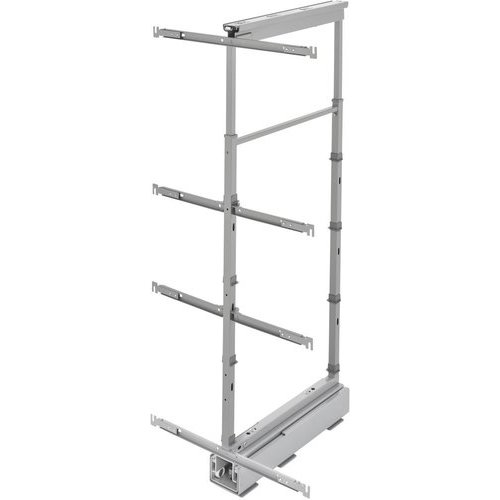 Rev-A-Shelf 5343-10-GR 10 in Chrome Solid Bottom Pantry Pullout Soft Close - Gray