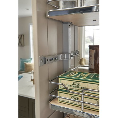 Sliding Pull-Out Shelf for Cabinets (Kitchen Cupboards, Pantry Drawers,  Bathroom Storage) 2 3/8 Tall - 3/4 Slides & Base Mounting - Custom Clear