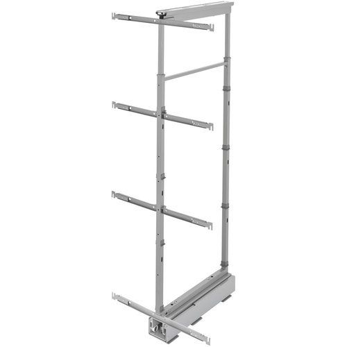 Rev-A-Shelf 8 in Chrome Solid Bottom Pantry Pullout Soft Close 5358-08-Maple