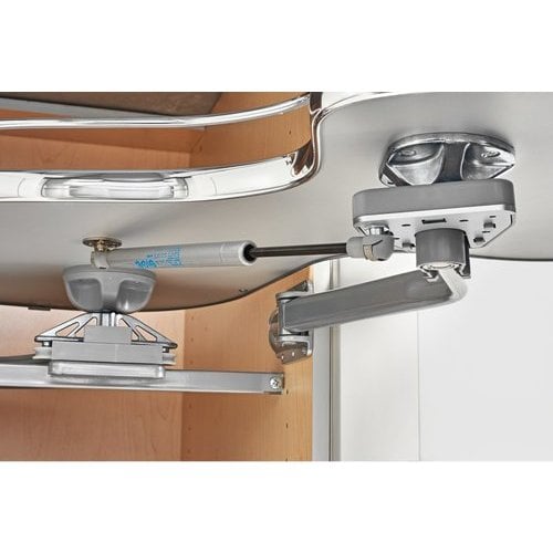 Rev-A-Shelf 33 Inch Width The Cloud 2-Tier Pull-Out Right Door Blind Corner  Organizer, for 15 H Cabinet Opening, Chrome/Maple 5372-15-MP-R