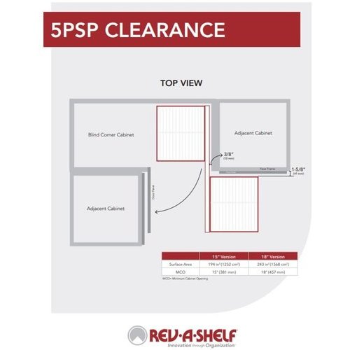 Rev-A-Shelf 53Psp-15Sc 53Psp Series Pull Out 2 Tier Blind Corner