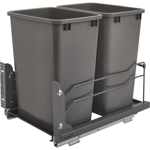 Rev-A-Shelf 53WC-1835SCDM-213, 35 Quart, Double Waste Pull-Out, Minimum ...