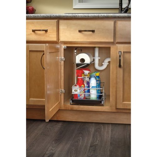 Chrome Over the Cabinet Wide Basket