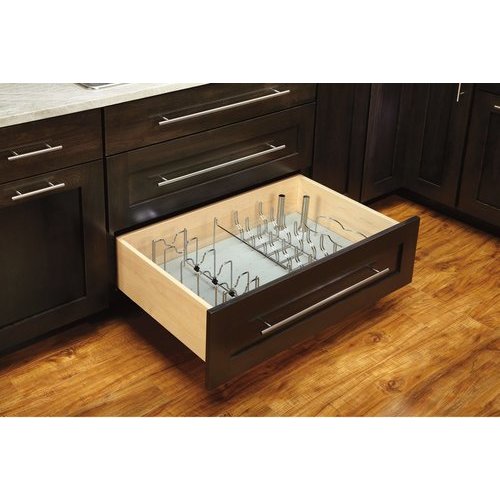 Household Essentials 14 Pot and Lid Cabinet Organizer Silver