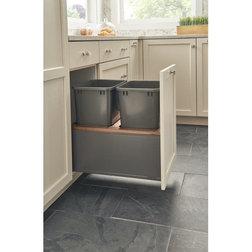 Rev-A-Shelf 5LB-1835OGWN-213, 35 Quart Bottom Mount Double