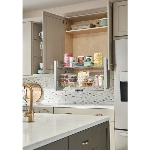 Kitchen Organizers, Above Appliance Cabinet Pullout by Rev-A-Shelf,  Designed for 24'' Deep Wall Cabinetry