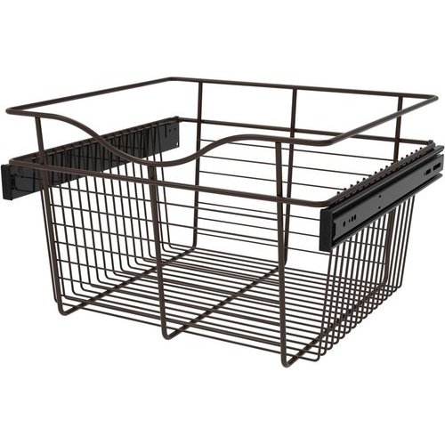 Rev-A-Shelf 30 in Closet Pullout Basket CB-301407-1-Oil Rubbed Bronze