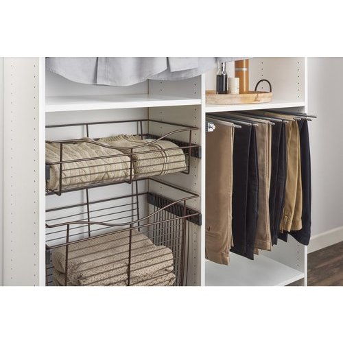 Closet Organizer Rack,Pull-Out Closet Rod Cabinet Pull Out Clothes