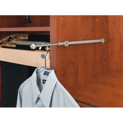 Rev A Shelf Cvr Sn Designer Series Valet Rod Satin Nickel