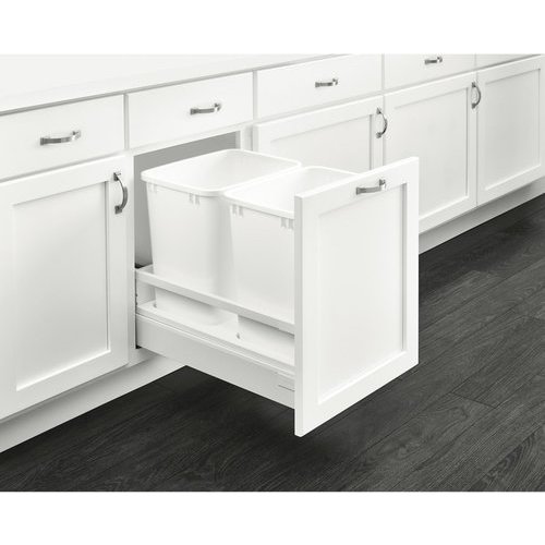 RevAShelf 35 Quart Undermount Double Trash PullOut Waste Container