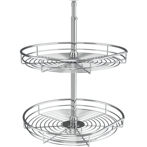 RevAShelf 20 Inch Diameter DShape Premiere Wire 2 Shelf Corner Lazy