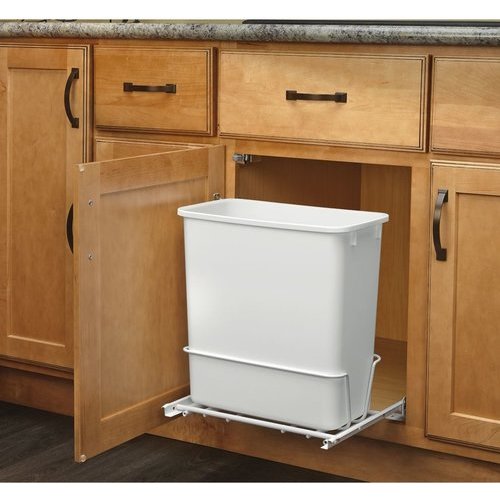 Rev-A-Shelf RV-814PB 20 Quart Pull-Out Waste Container Open Box White 2 Pack