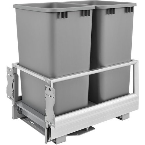 Details about   Rev-A-Shelf 5349-2150DM-2 Double 50-Quart Pull-Out Soft-Close Waste Containers 