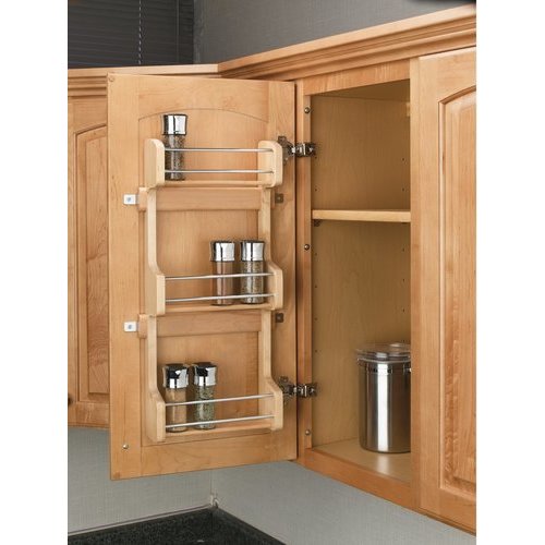 Shelf Door Mount Spice Rack For 15 Inch, Spice Rack For Inside Kitchen Cupboard Doors