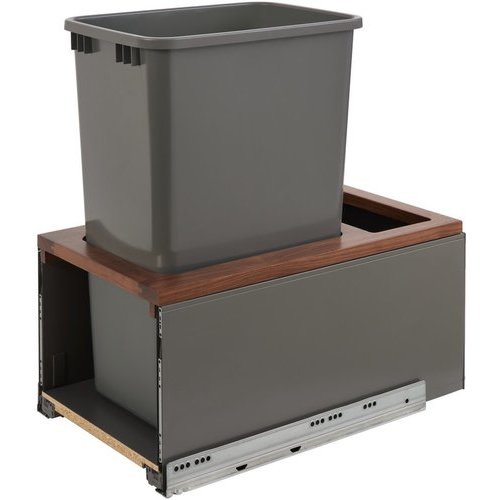 RevAShelf 50 Quart Bottom Mount Single Trash PullOut Waste Container