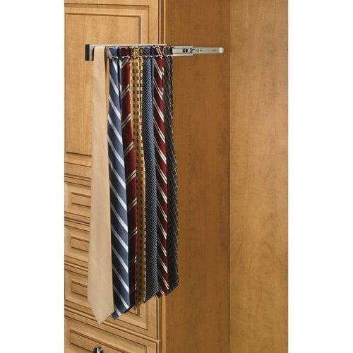 Rev-A-Shelf 14 Inch Side Mount Tie Rack, Satin Nickel TRC-14SN ...