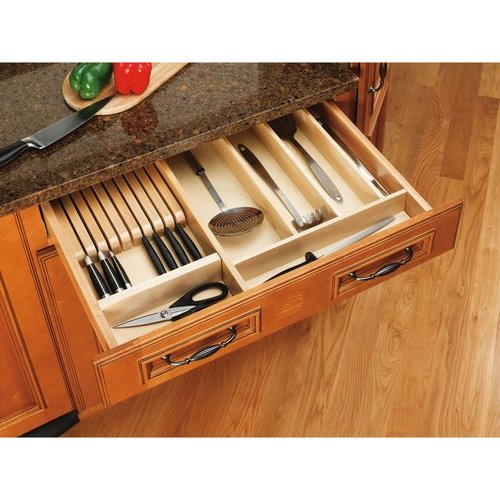 Rev-A-Shelf Short Divider for Drawer Organizers - Natural Wood 4WD-22SH
