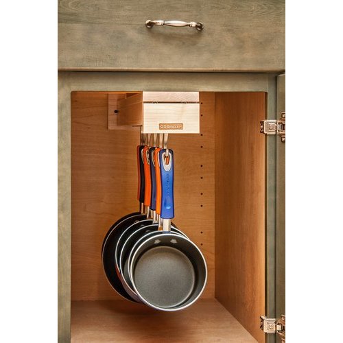 HOMEIBRO 16.5 in W Retractable Second Level Pull Out Organizer with Soft Close Rail for Kitchen