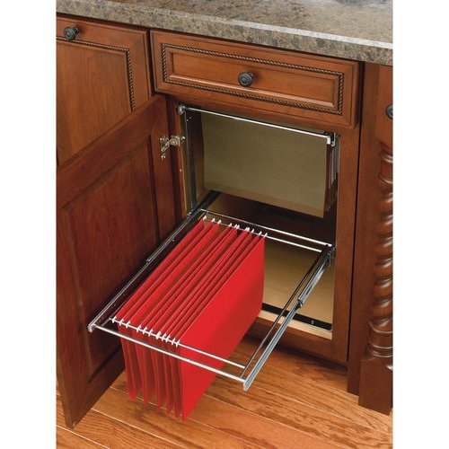Rev-A-Shelf Two-Tier File Drawer System - Chrome RAS-FD-KIT | CabinetParts.com