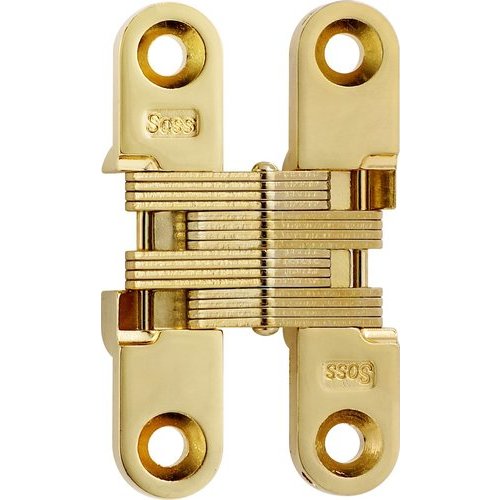 1/2 in. 2-3/8 in. Satin Brass Invisible Hinge 1/2 in. 2-3/8 in. Satin Brass Invisible Hinge