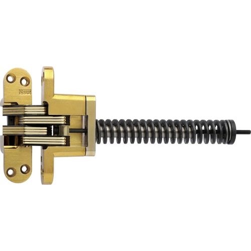 Soss 218ICUS4, 218 Invisible Spring Closer Hinge Satin Brass