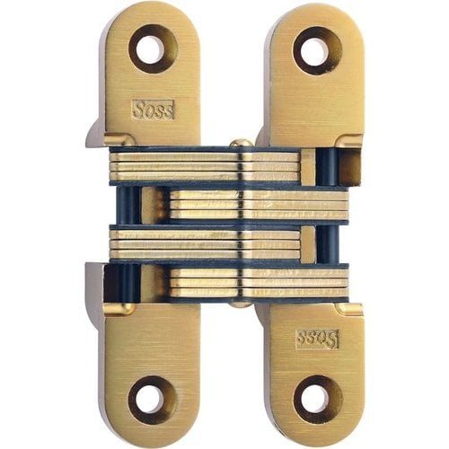 1 in. x 4-5/8 in. Satin Brass Invisible Hinge 1 in. x 4-5/8 in. Satin Brass Invisible Hinge